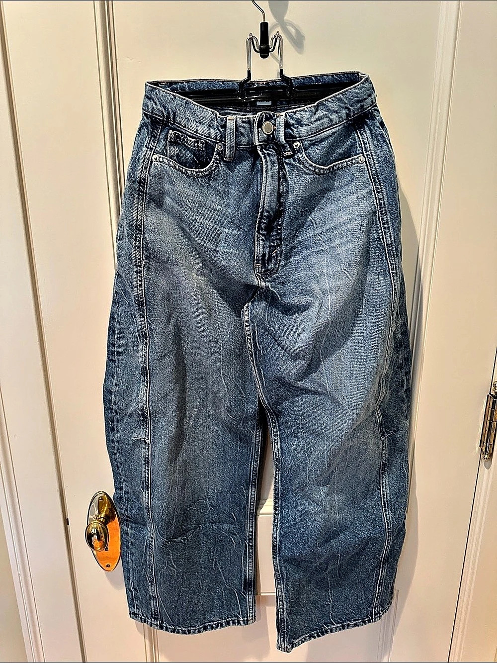 Good American Good Extreme Barrel Jeans SZ 00/24